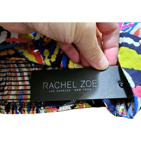 Rachel Zoe XS Multicolor Tropical Print Crop Top - Picture 4 of 10